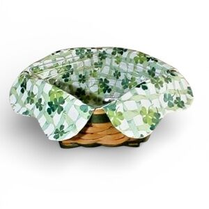 Longaberger 2006 Lucky Twist Basket w/Plastic Protector and Fabric Liner